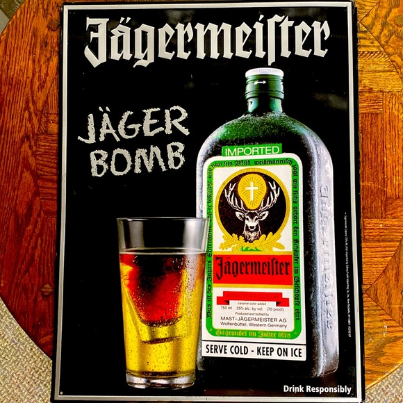 JAGERMEISTER  JAGER BOMB TIN BAR SIGN - Picture 1 of 4